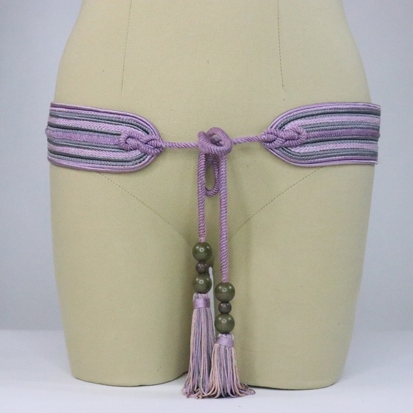 Accessories - Multi-color Purple Fringe Belt U029